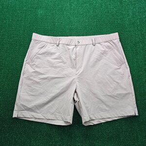 Haimont Shorts Mens 2XL Brown Chino Flat Front Golf Lightweight Performance